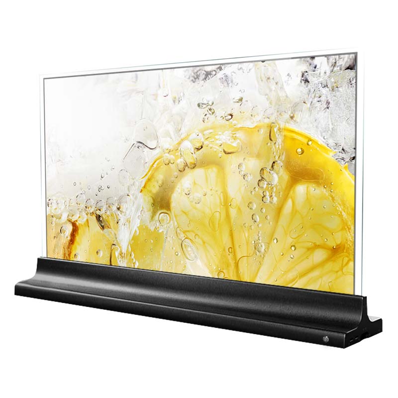 شاشة OLED شفافة للإعلانات مقاس 55 بوصة -video